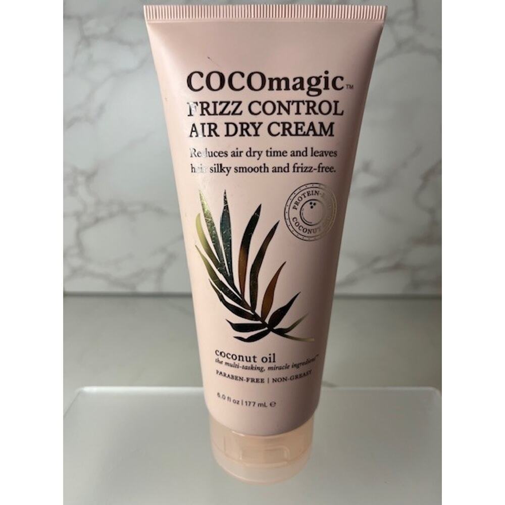 COCOmagic Frizz Control Air Dry Cream Coconut Oil Non-Greasy 6.0 oz Sealed NEW